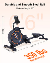 Load image into Gallery viewer, ECHANFIT Rowing Machine with Magnetic Resistance and 16 Levels Tension for Home Use
