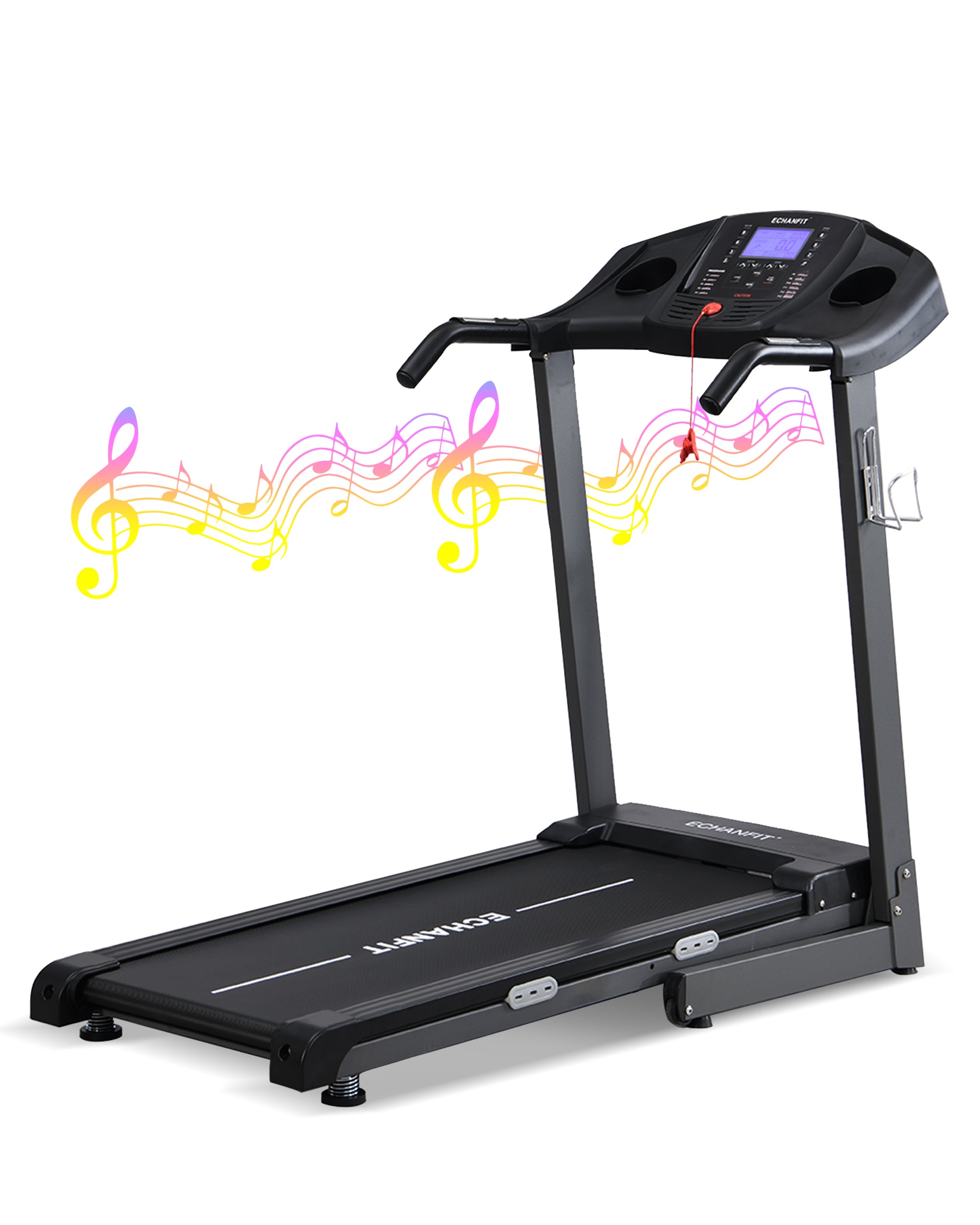 ECHANFIT Treadmills with Bluetooth Speaker and 12 Auto Incline 2.5 HP Motor 17.5