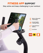 Load image into Gallery viewer, ECHANFIT Recumbent Exercise Bike with Bluetooth Connectivity and Free Fitness App, 16 Levels Magnetic Resistance, Stationary Bike for Seniors Home Use with Pulse Sensor 350 LB Weight Capacity
