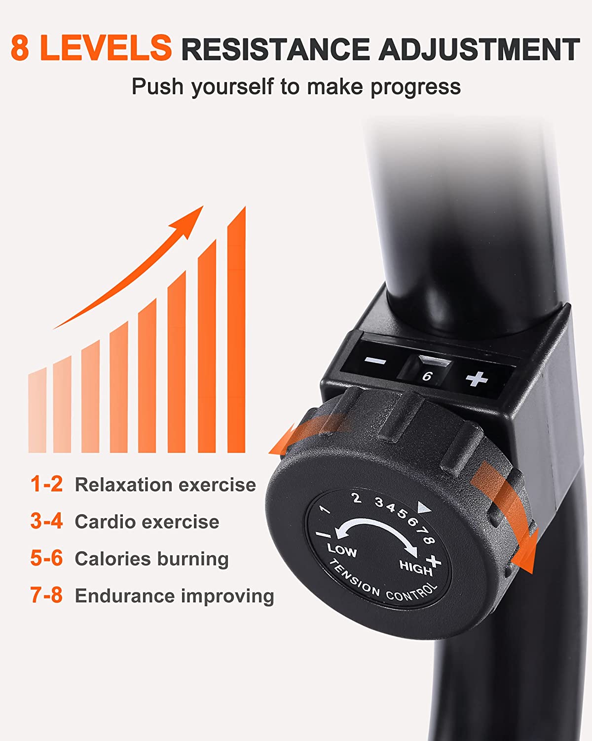 Recumbent bike resistance levels sale